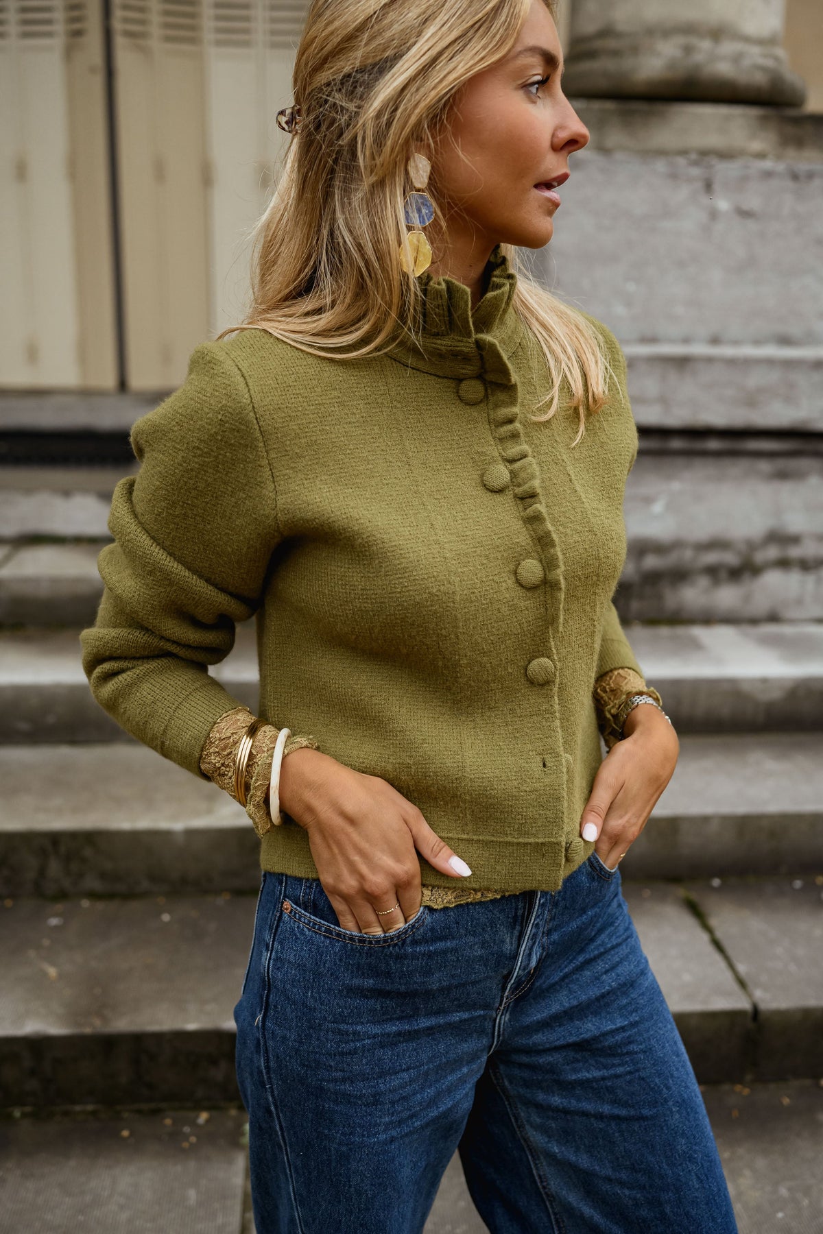 Cárdigan Jeanine caqui