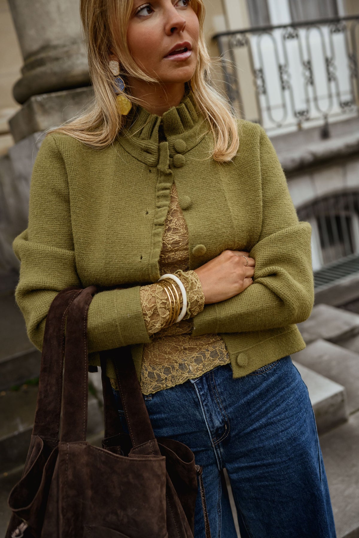 Cárdigan Jeanine caqui