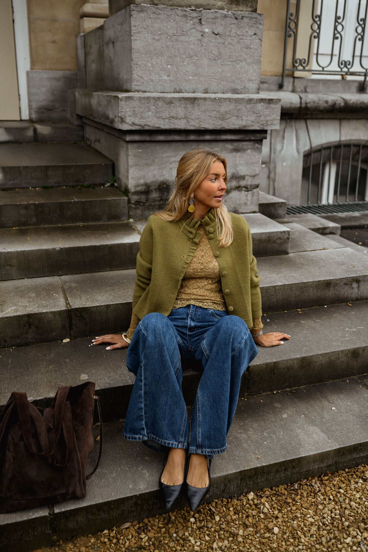 Cárdigan Jeanine caqui