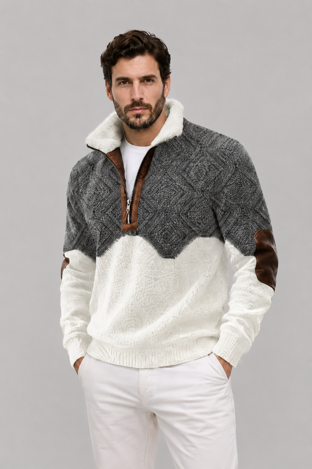 Maxim - Jersey sherpa con cremallera