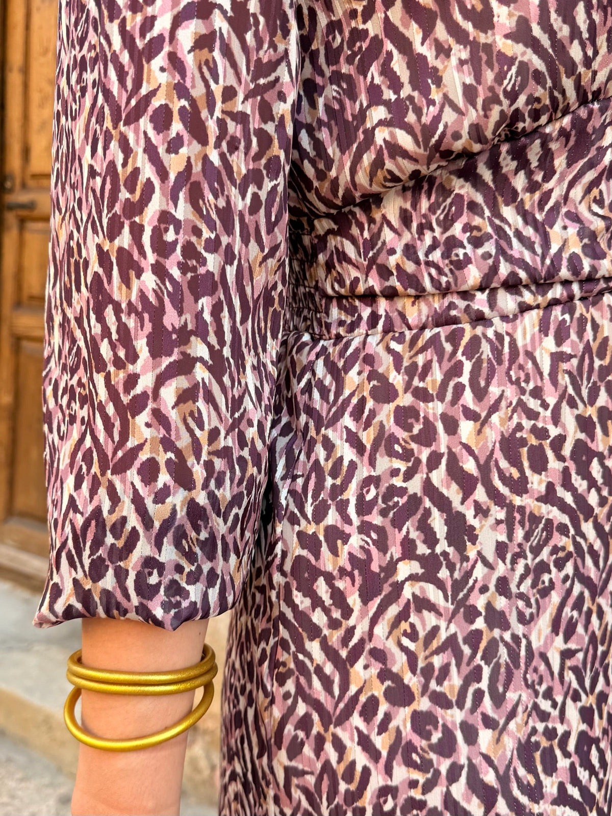 Vestido midi print buganvilla | Tina