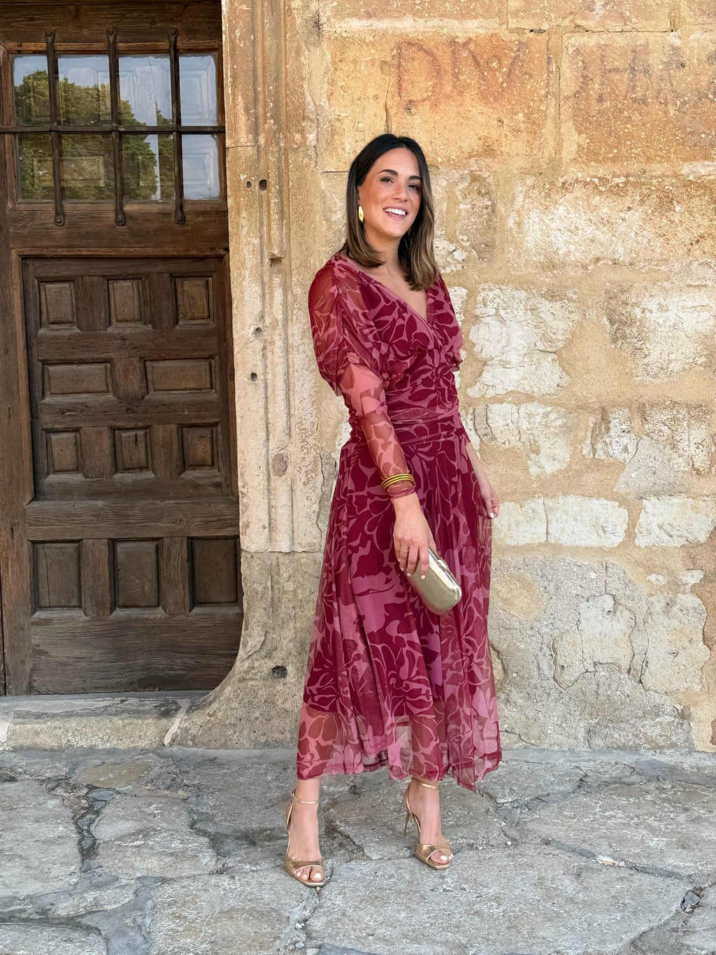 Vestido tul estampado | Rinala