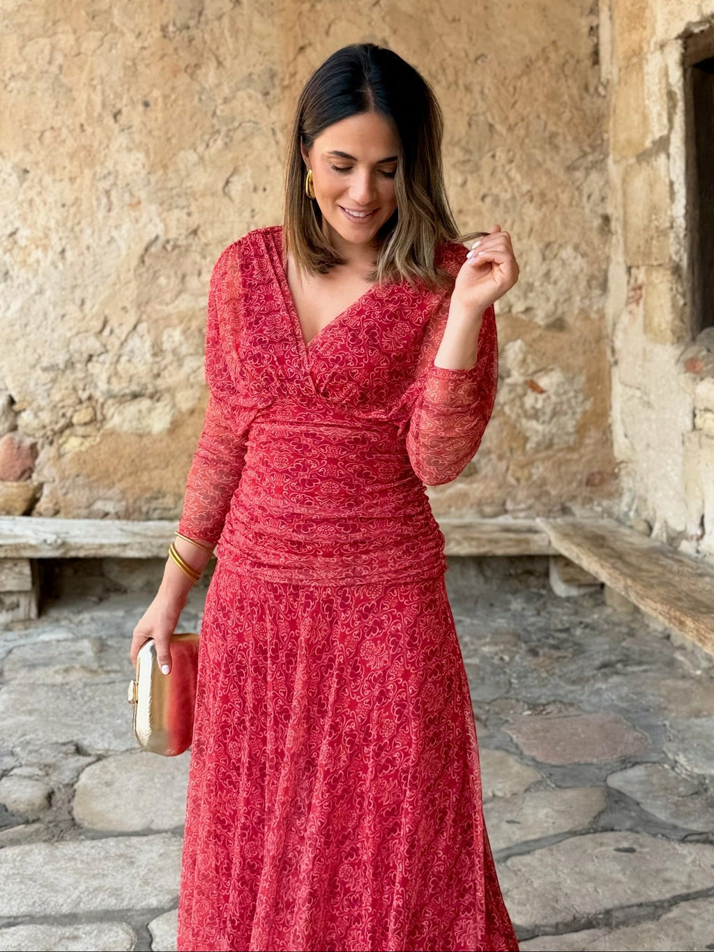 Vestido tul estampado | Kaela