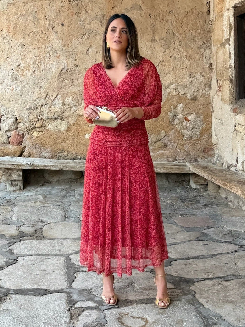 Vestido tul estampado | Kaela