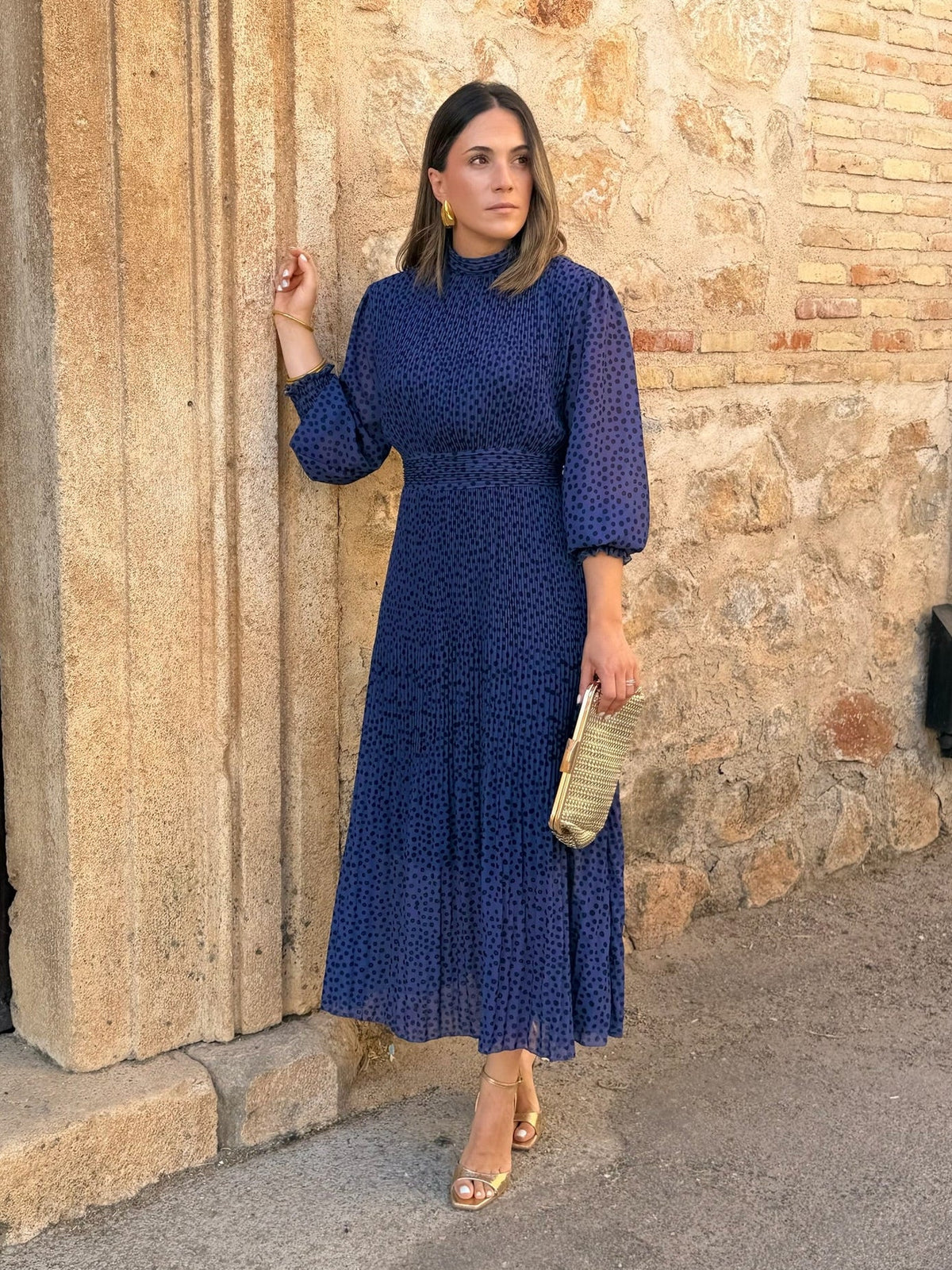 Vestido midi azul | Magnolia