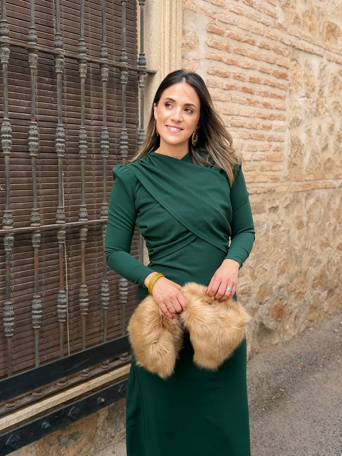 Vestido punto verde | Veneton