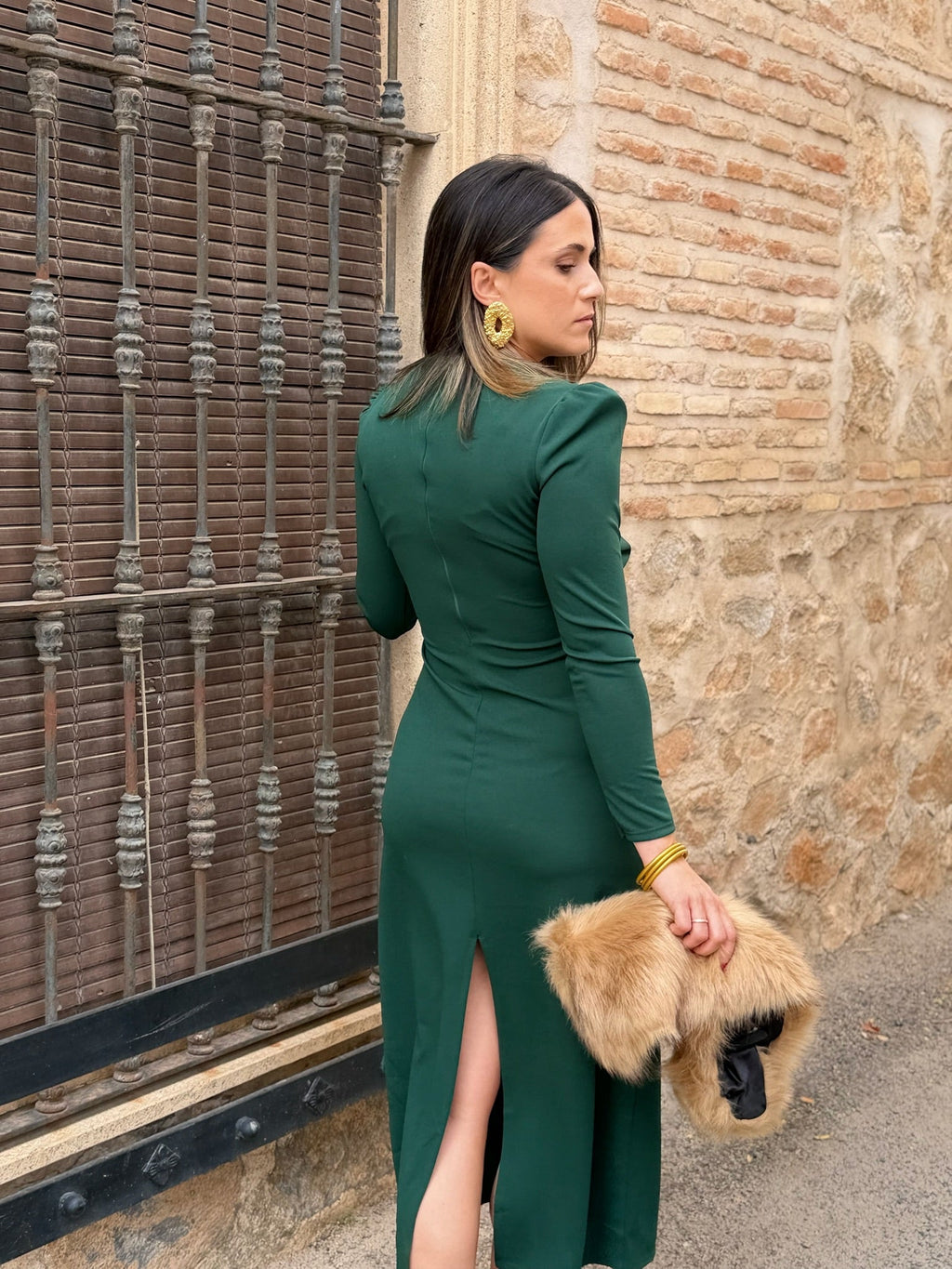 Vestido punto verde | Veneton
