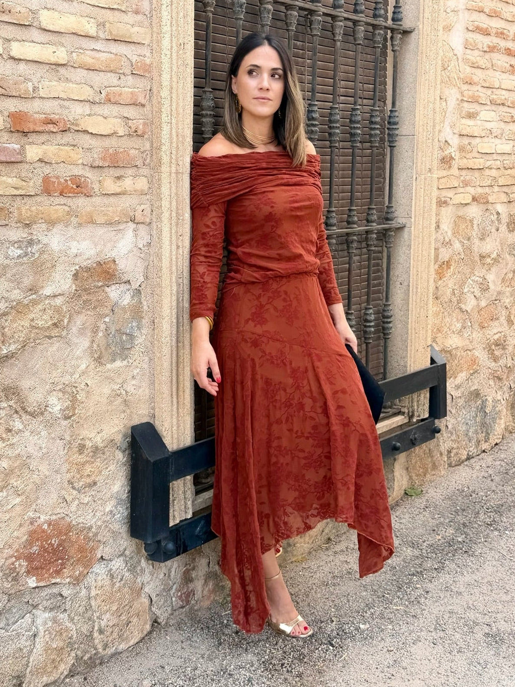 Conjunto top y falda teja | Kate