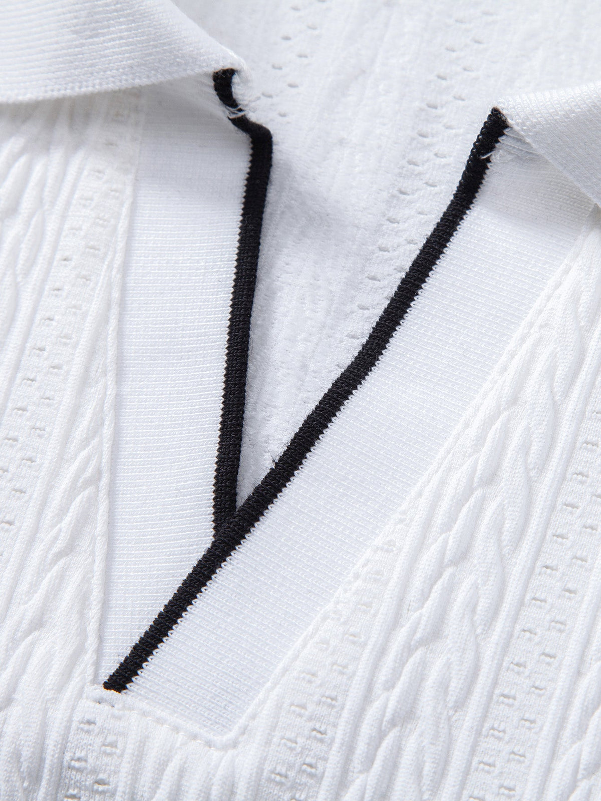 Polo Johnny Collar de jacquard geométrico