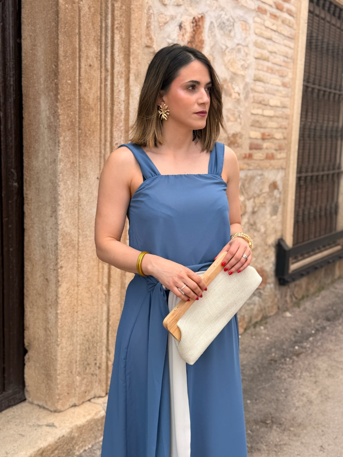 Conjunto top y falda azul | Pétalo
