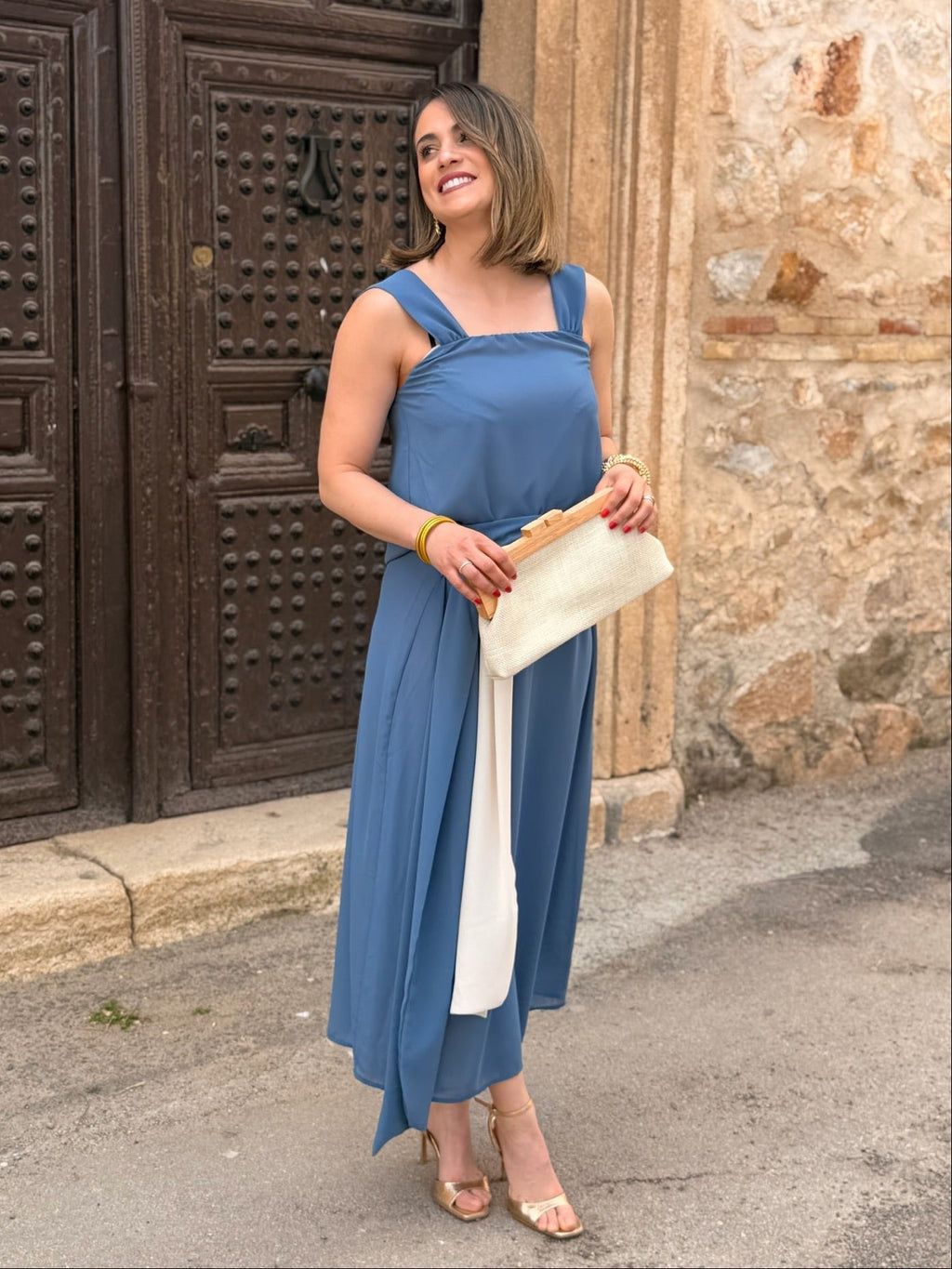 Conjunto top y falda azul | Pétalo