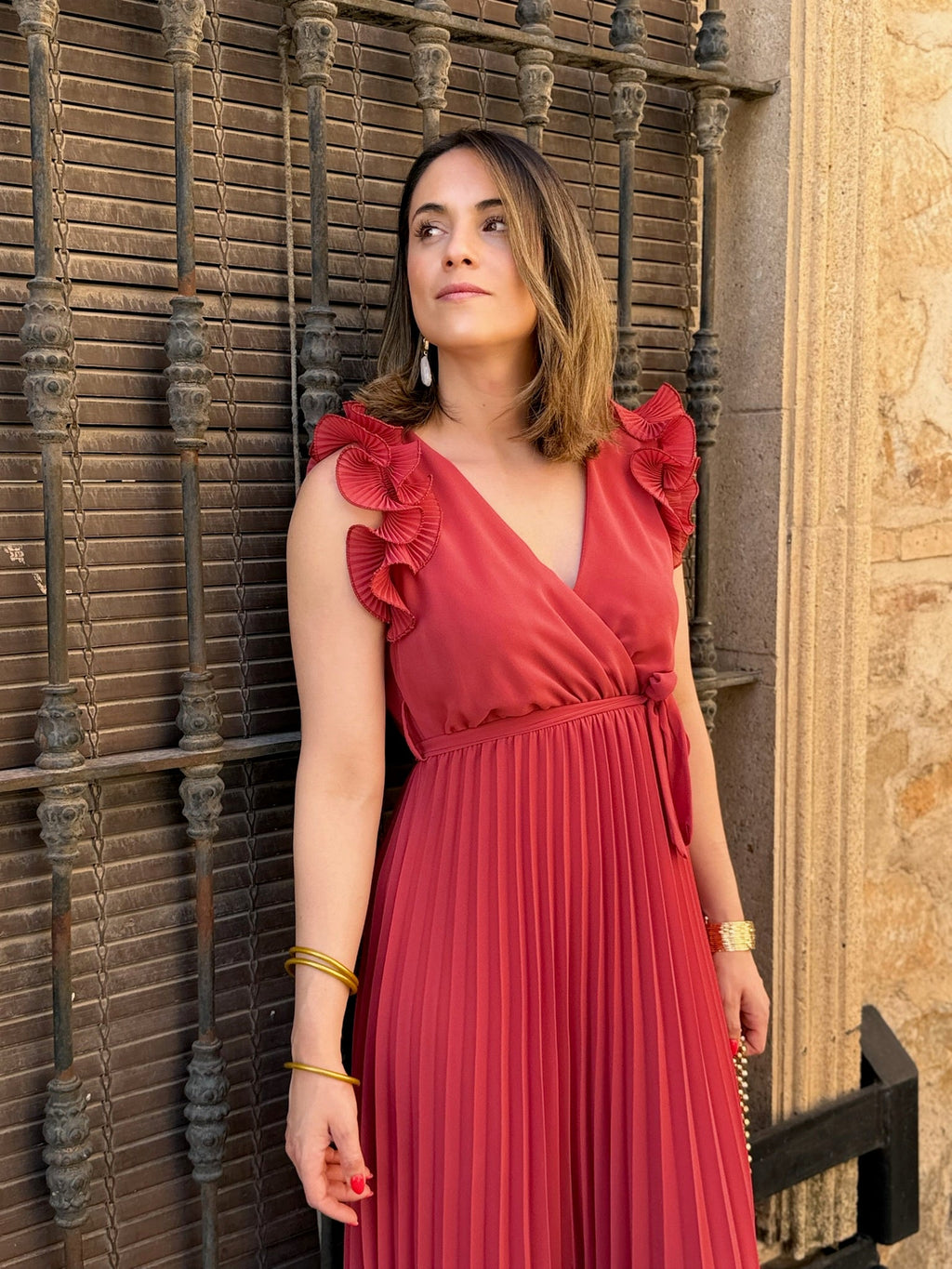 Vestido gasa terracota | Savia