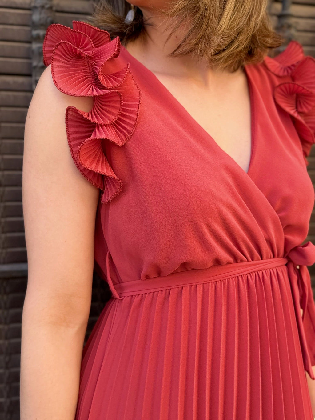 Vestido gasa terracota | Savia