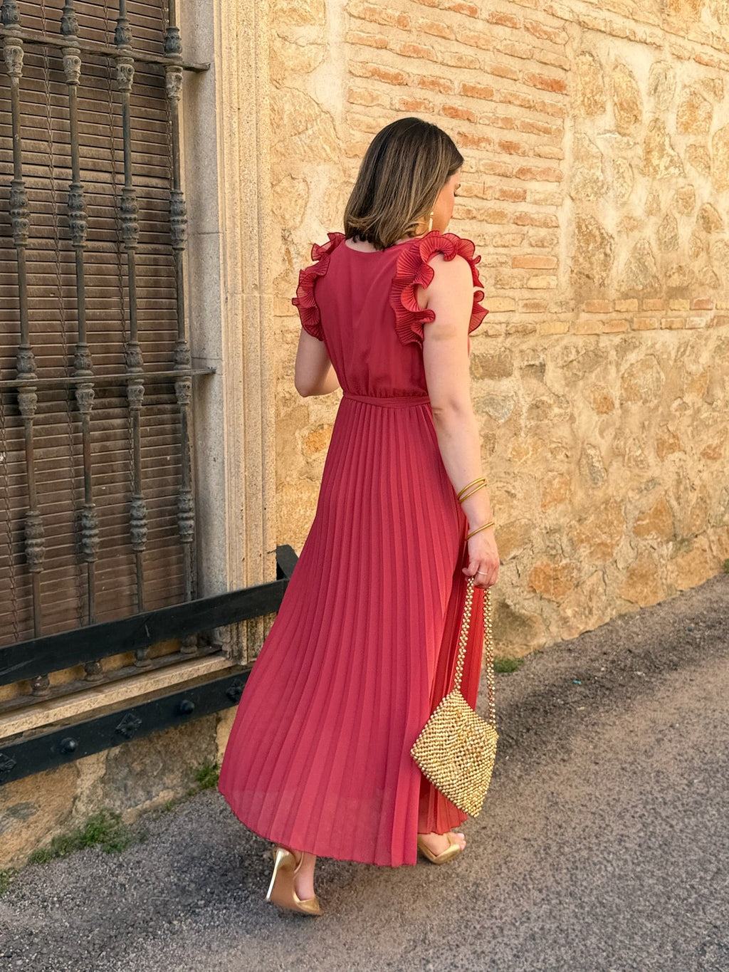 Vestido gasa terracota | Savia
