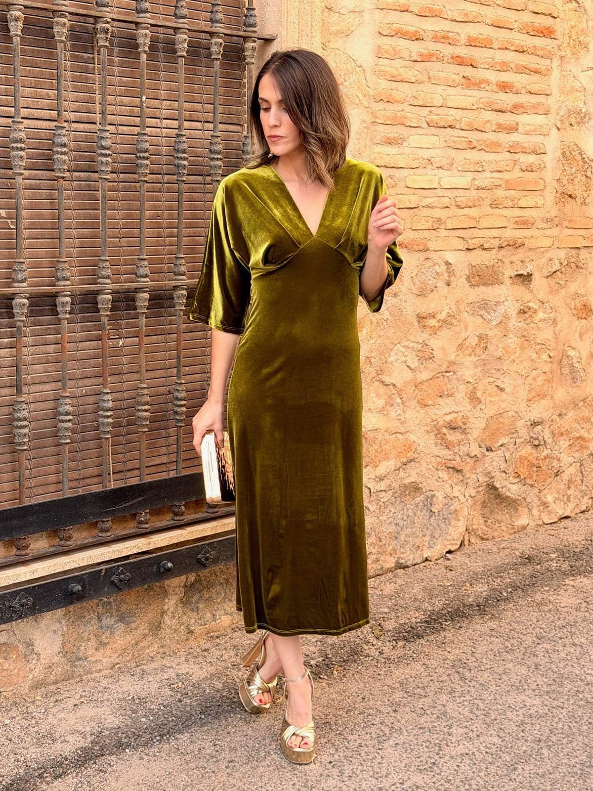 Vestido de Terciopelo Verde | Suiza