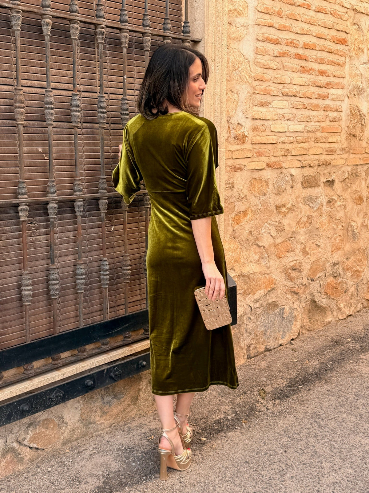 Vestido de Terciopelo Verde | Suiza