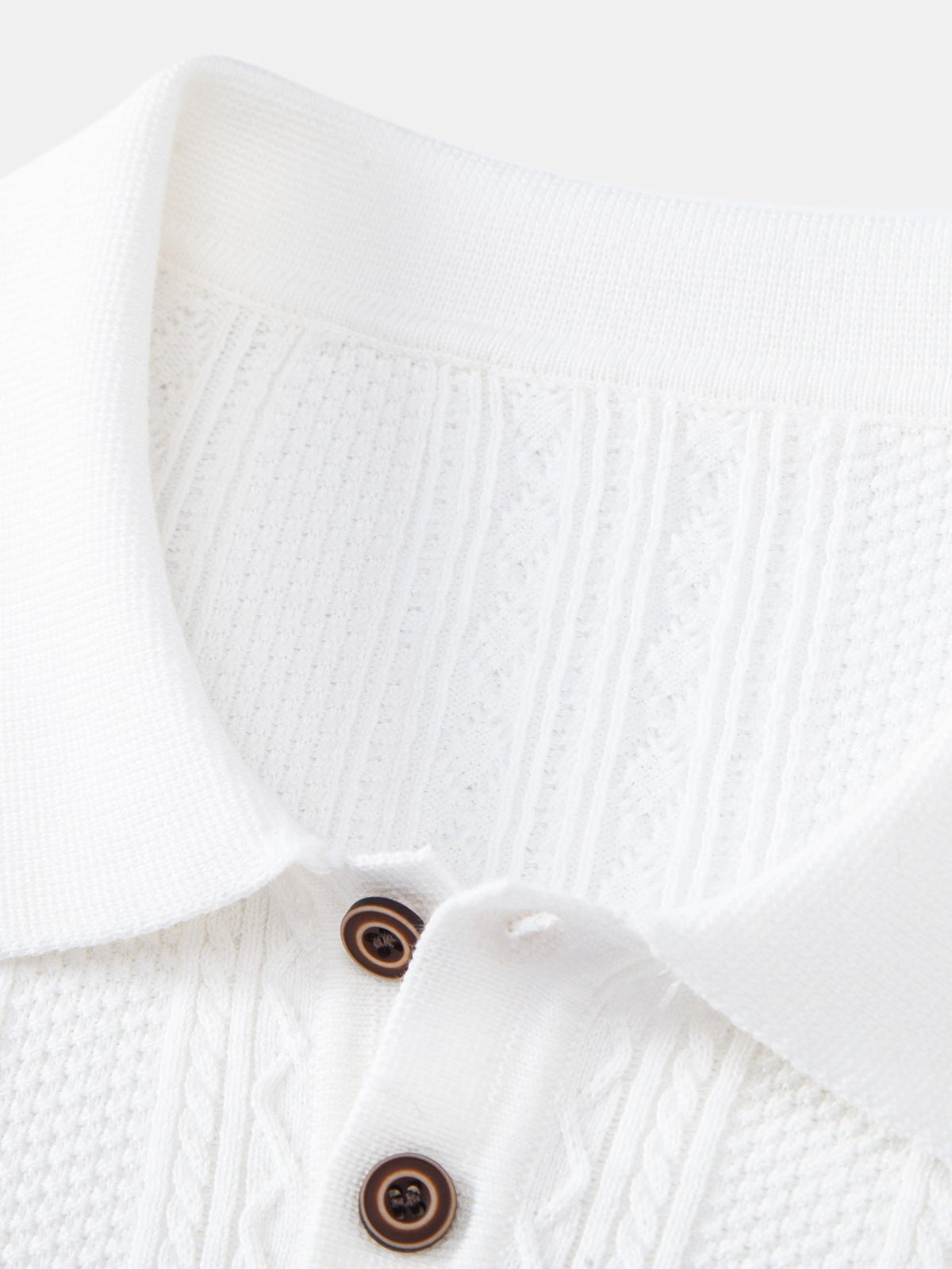 Polo de punto con jacquard geométrico