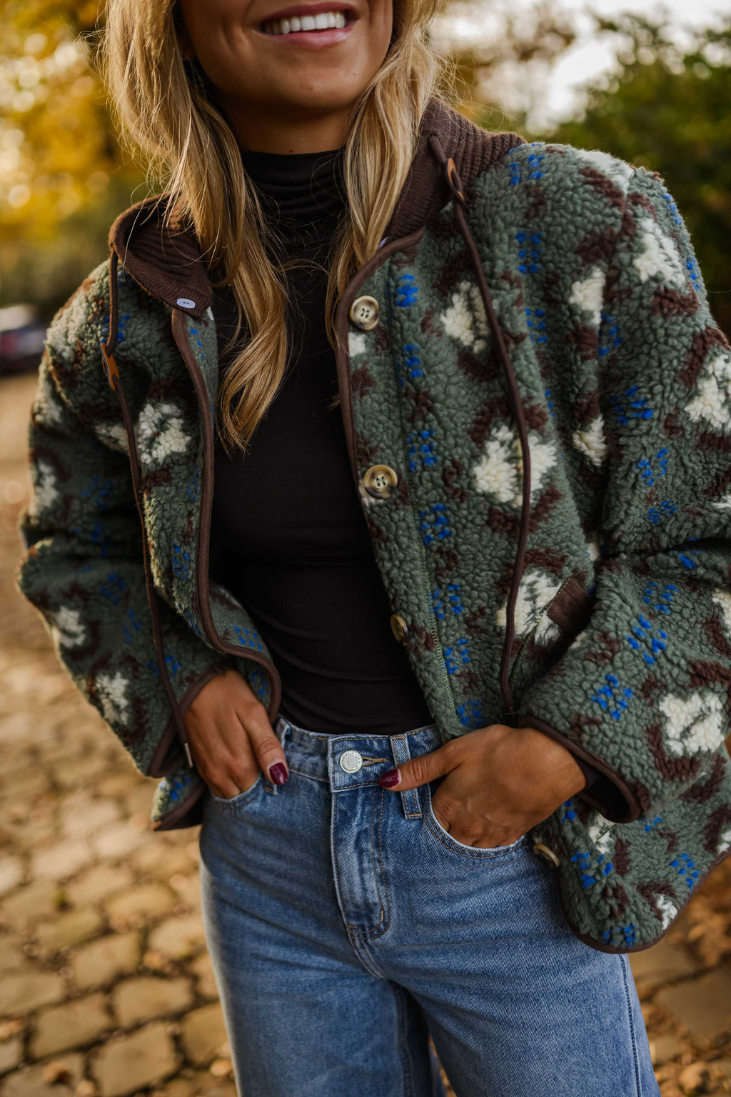 Abrigo Malory - caqui estampado