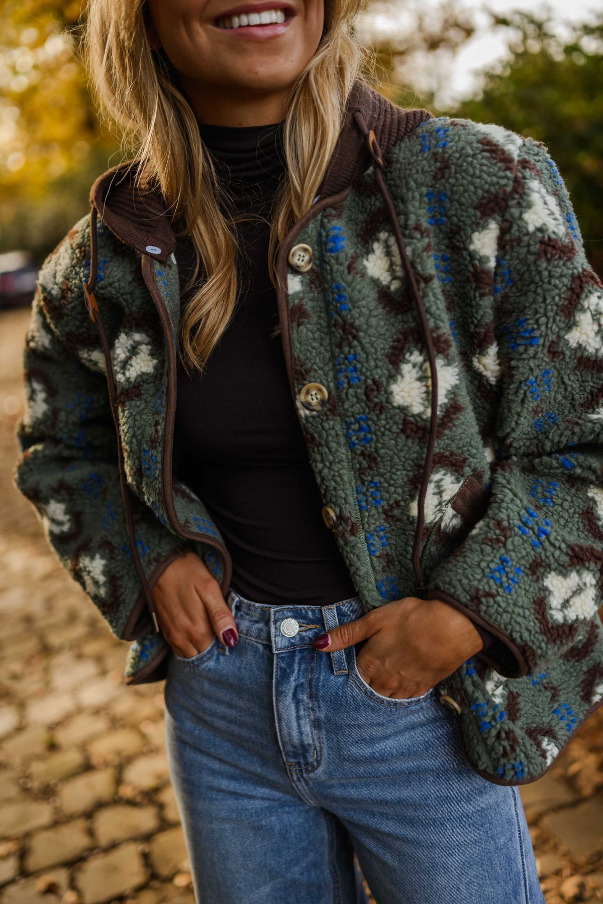 Abrigo Malory - caqui estampado