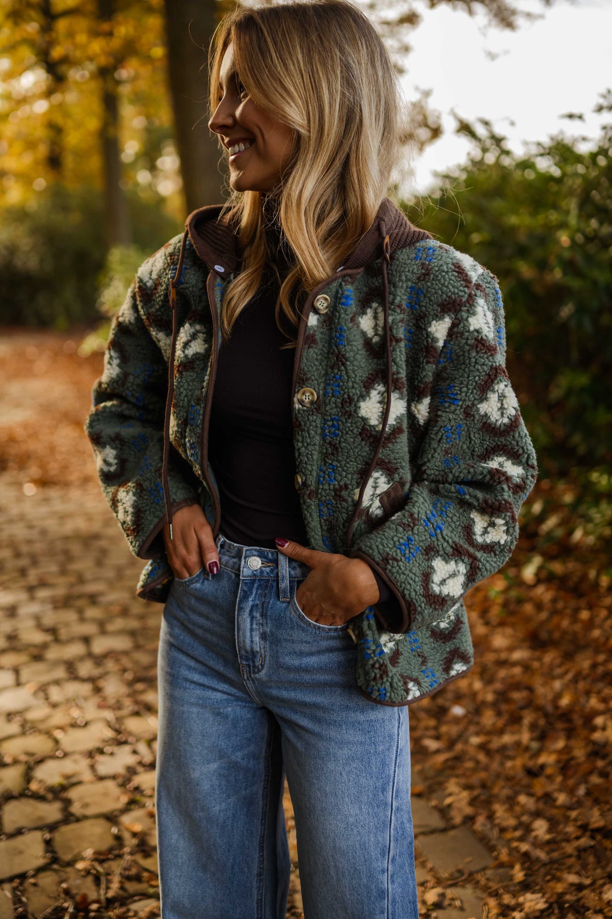 Abrigo Malory - caqui estampado