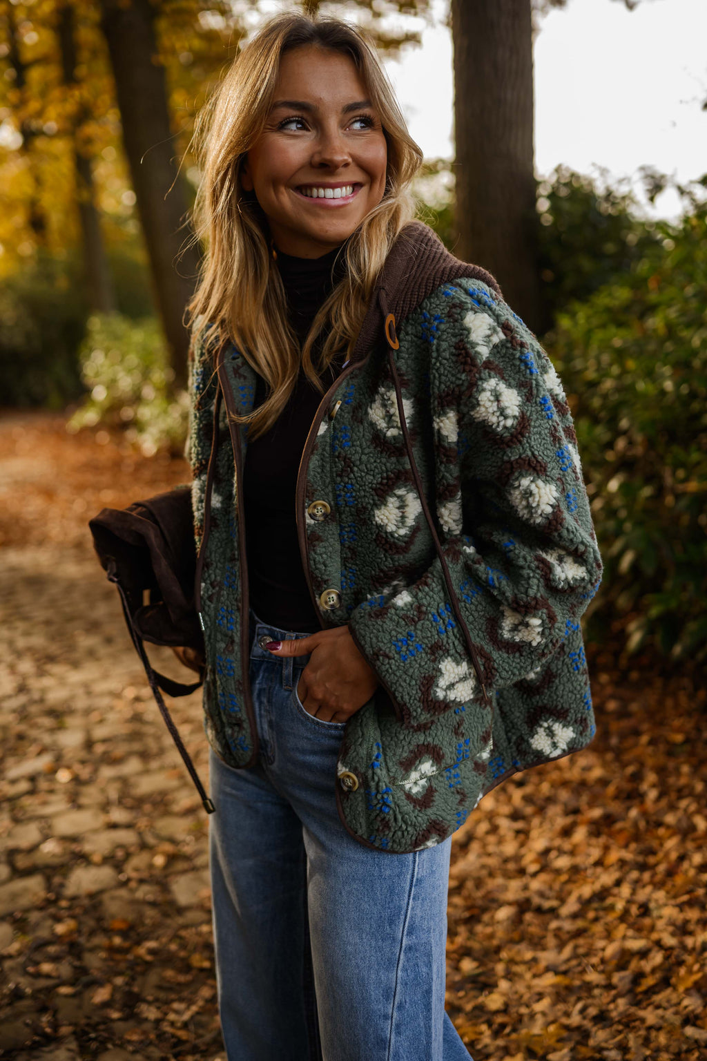 Abrigo Malory - caqui estampado