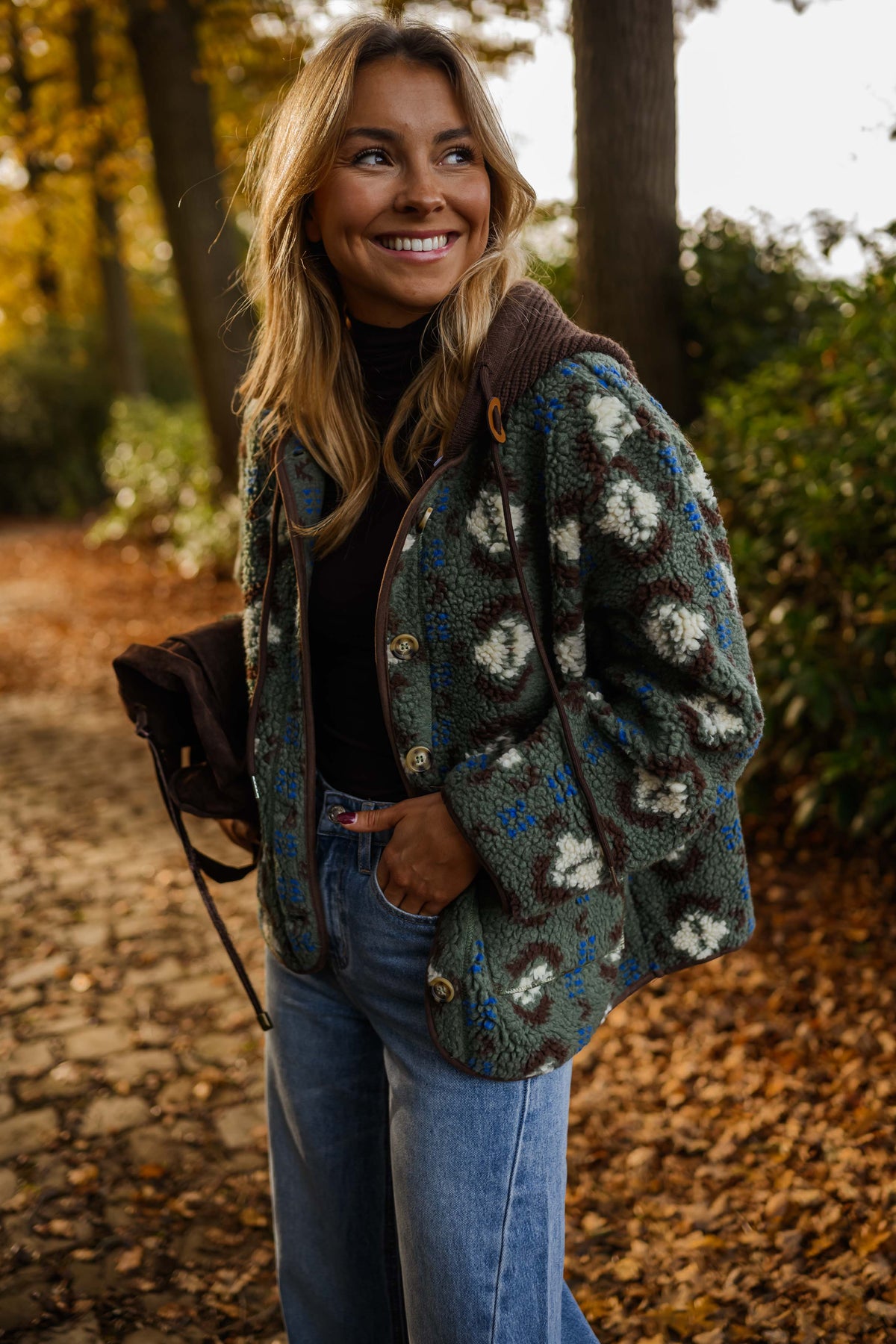 Abrigo Malory - caqui estampado