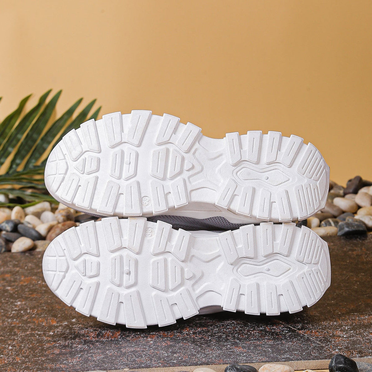 Zapatillas chunky de punto ligeras y transpirables