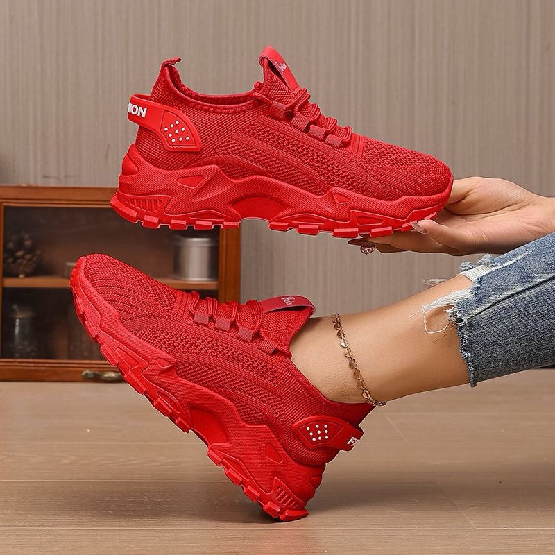 Zapatillas chunky de punto ligeras y transpirables
