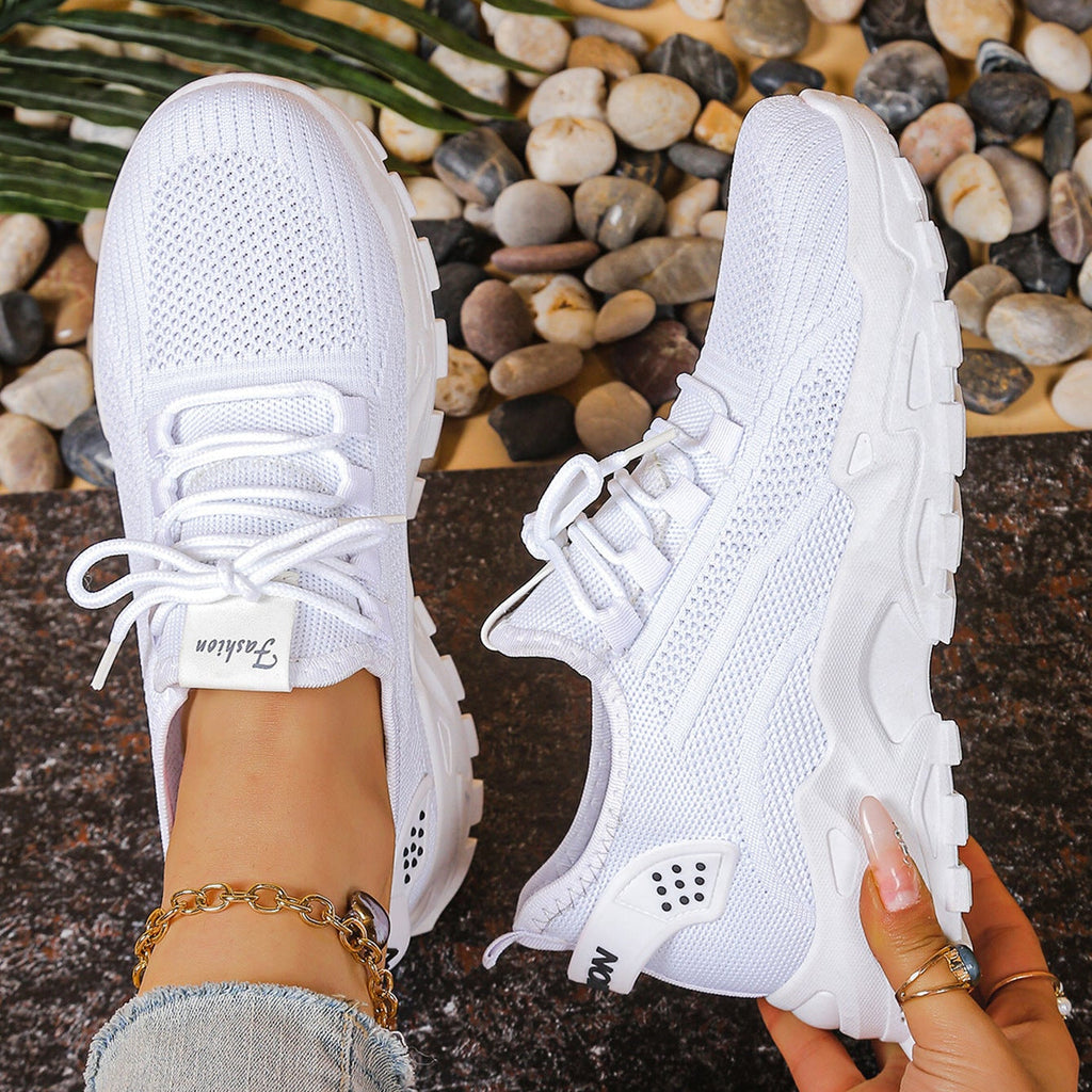 Zapatillas chunky de punto ligeras y transpirables
