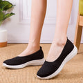 Zapatillas de punto transpirables sin cordones para caminar