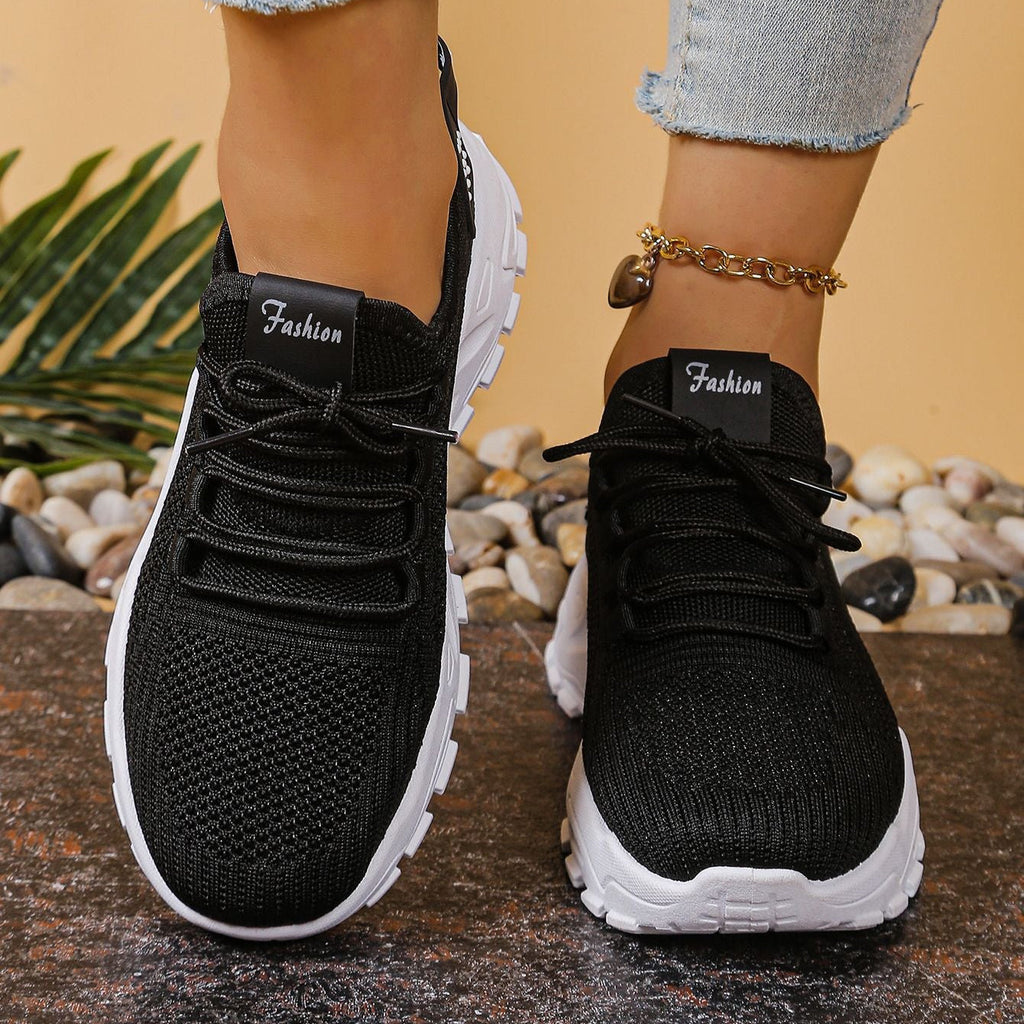 Zapatillas chunky de punto ligeras y transpirables
