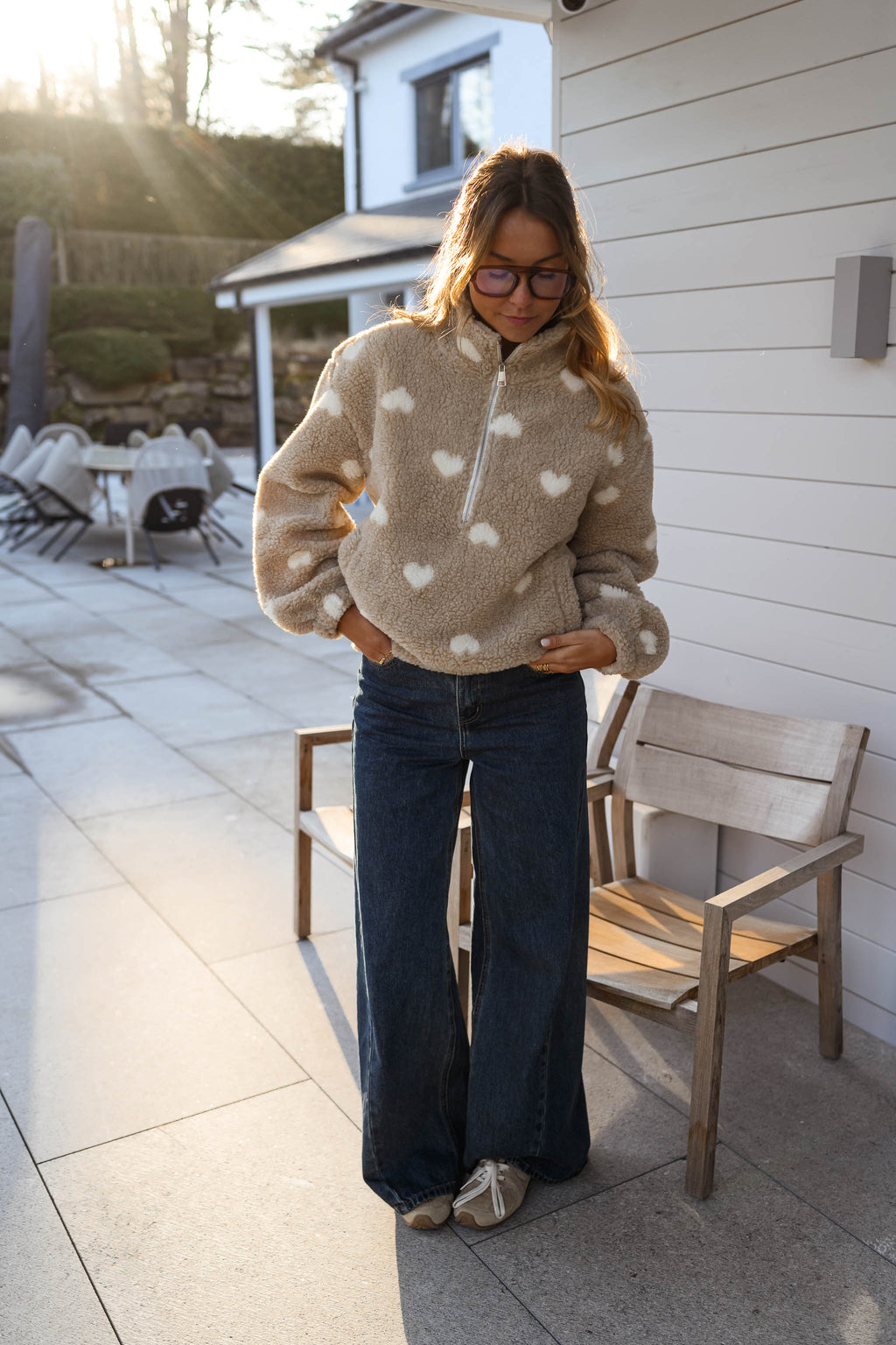Forro polar Carmen - beige de corazones