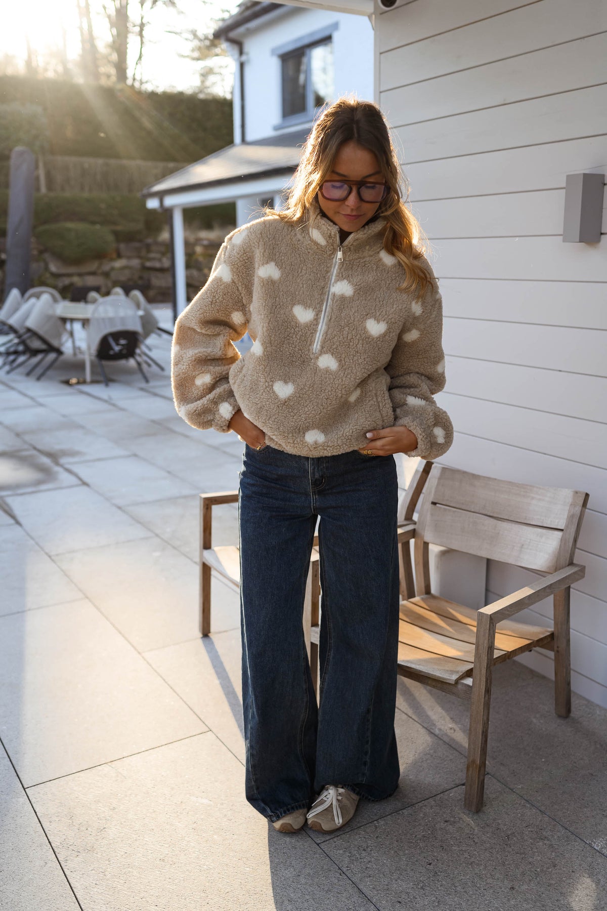 Forro polar Carmen - beige de corazones