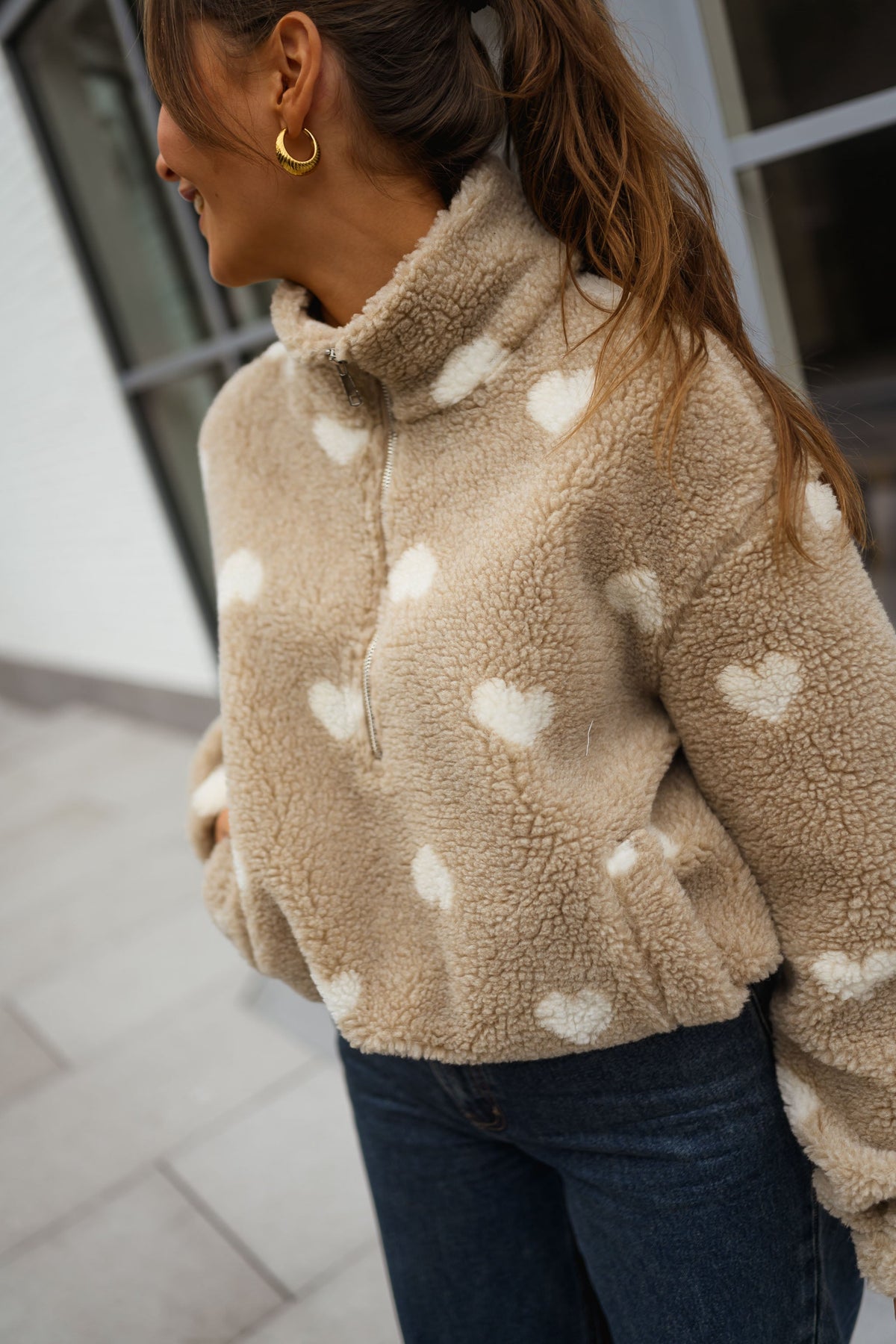 Forro polar Carmen - beige de corazones