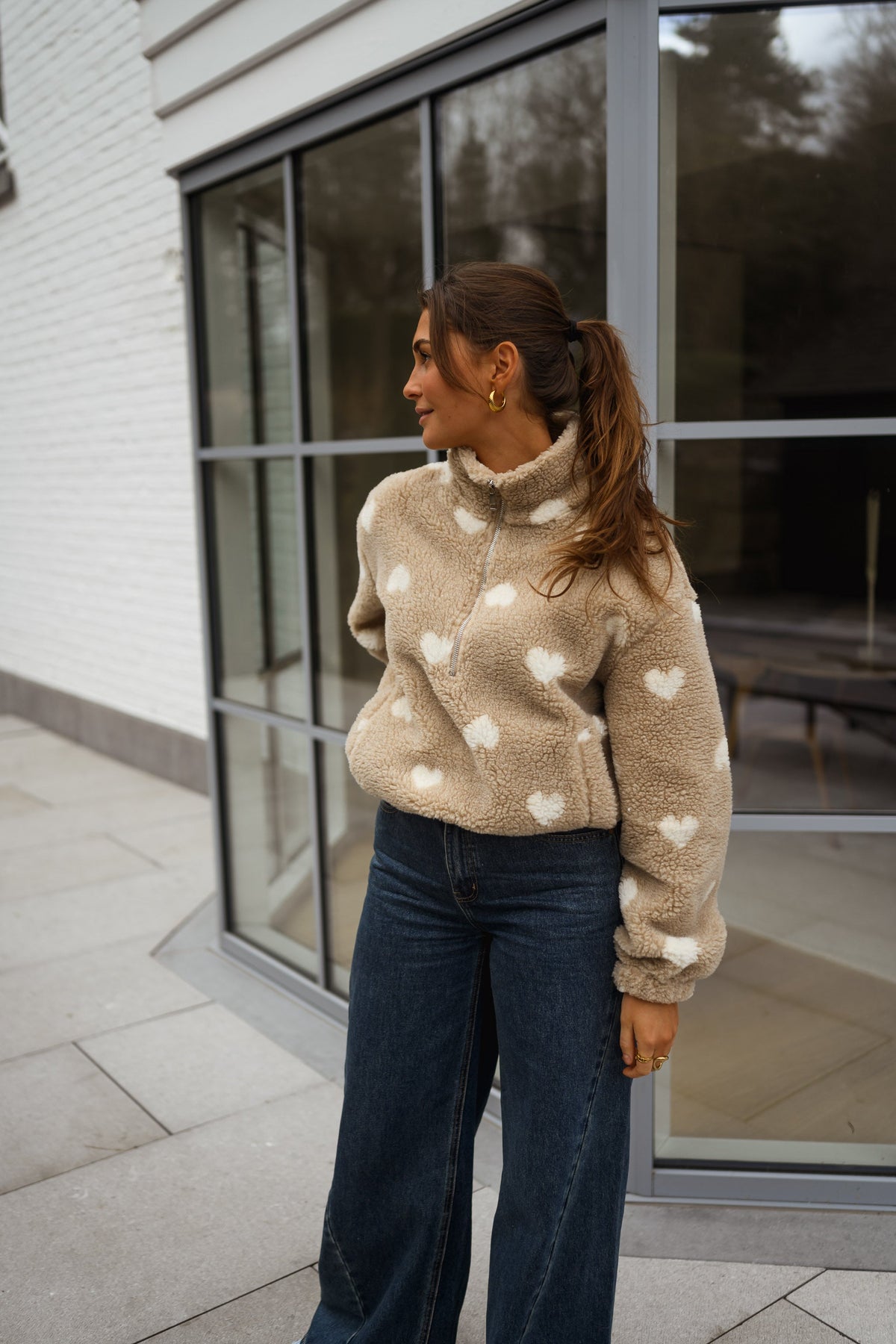 Forro polar Carmen - beige de corazones