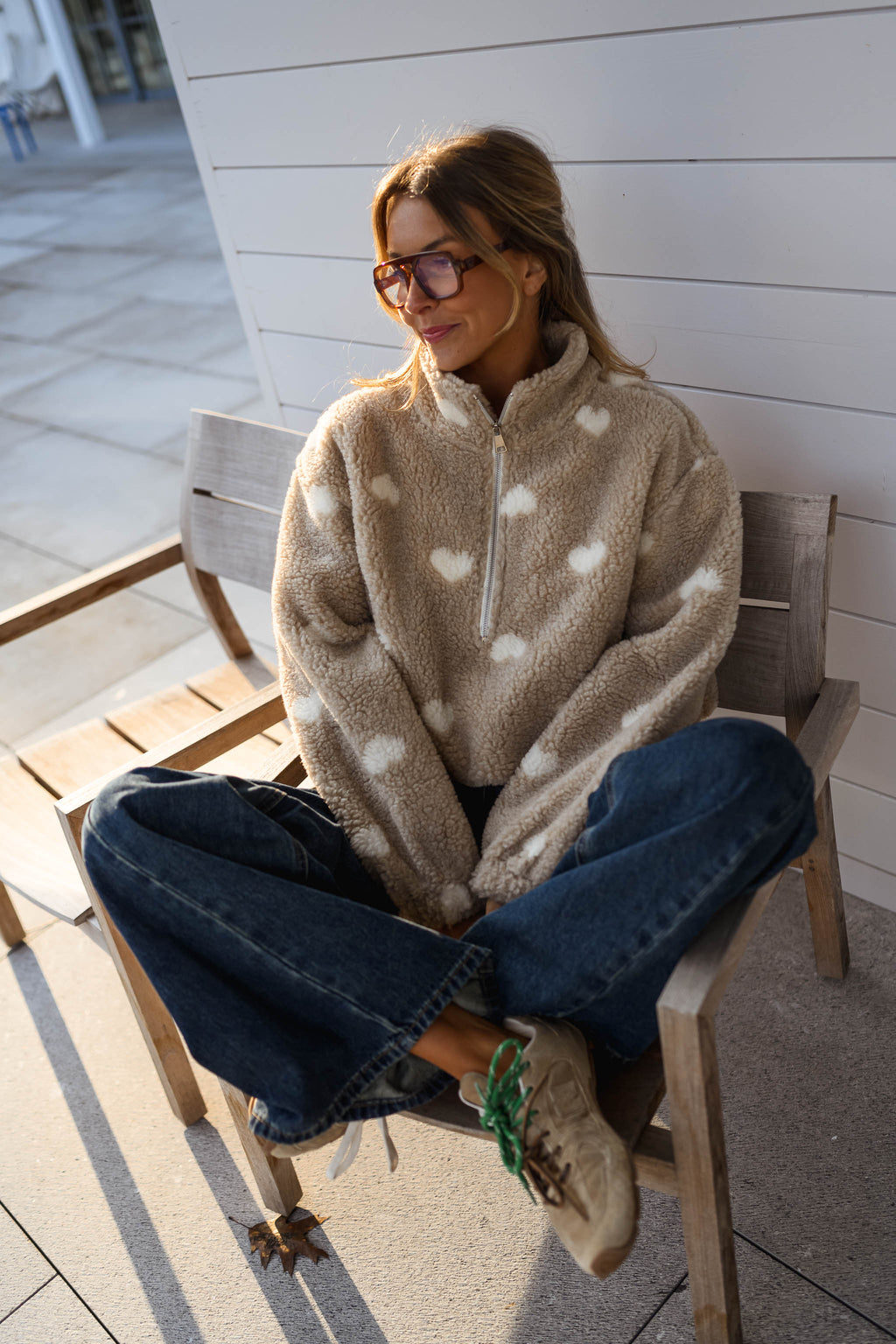 Forro polar Carmen - beige de corazones