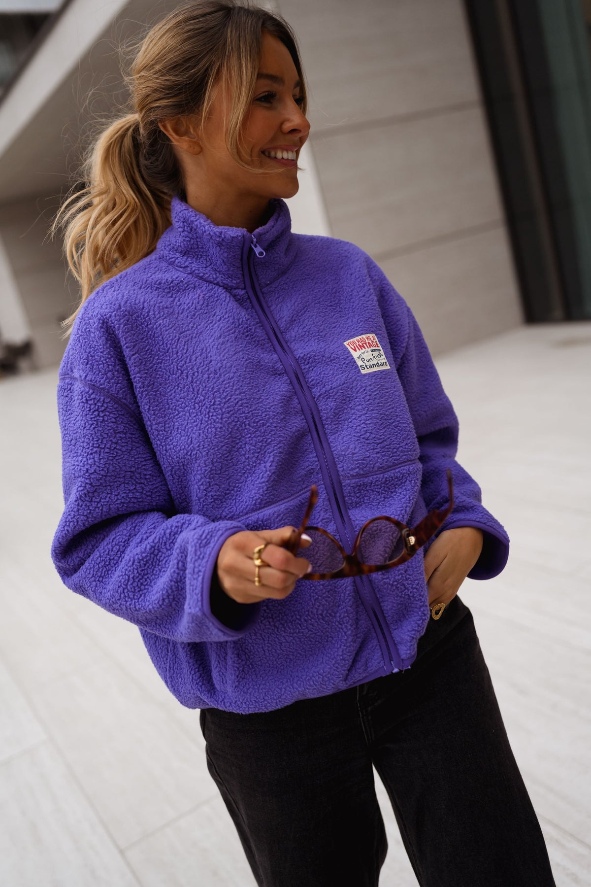 Chaqueta polar Sevan malva