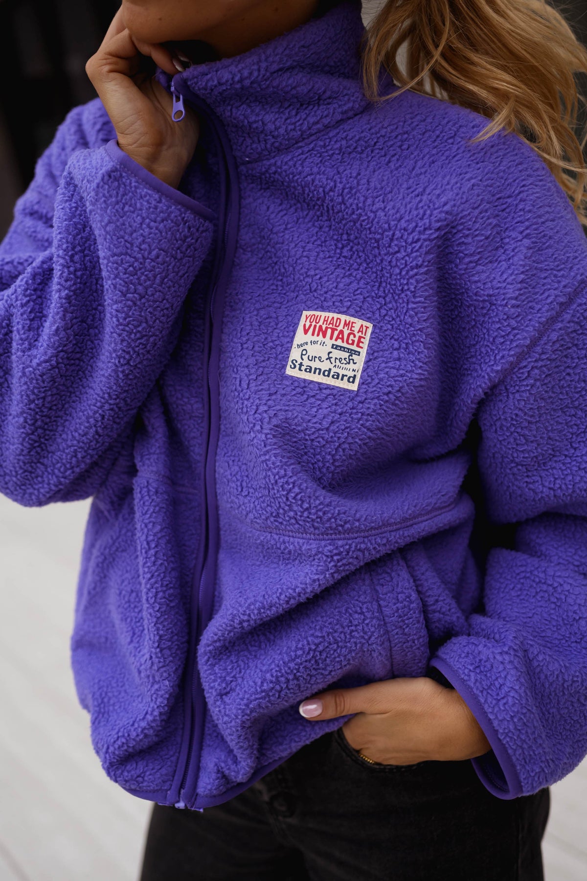 Chaqueta polar Sevan malva