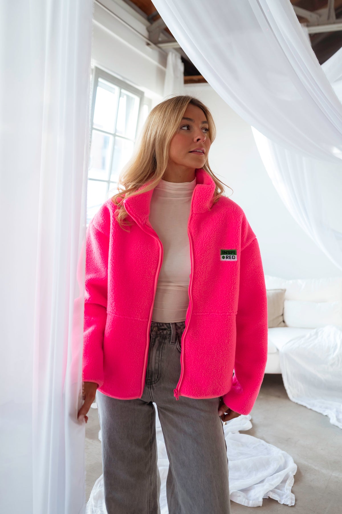 Forro polar Silou rosa