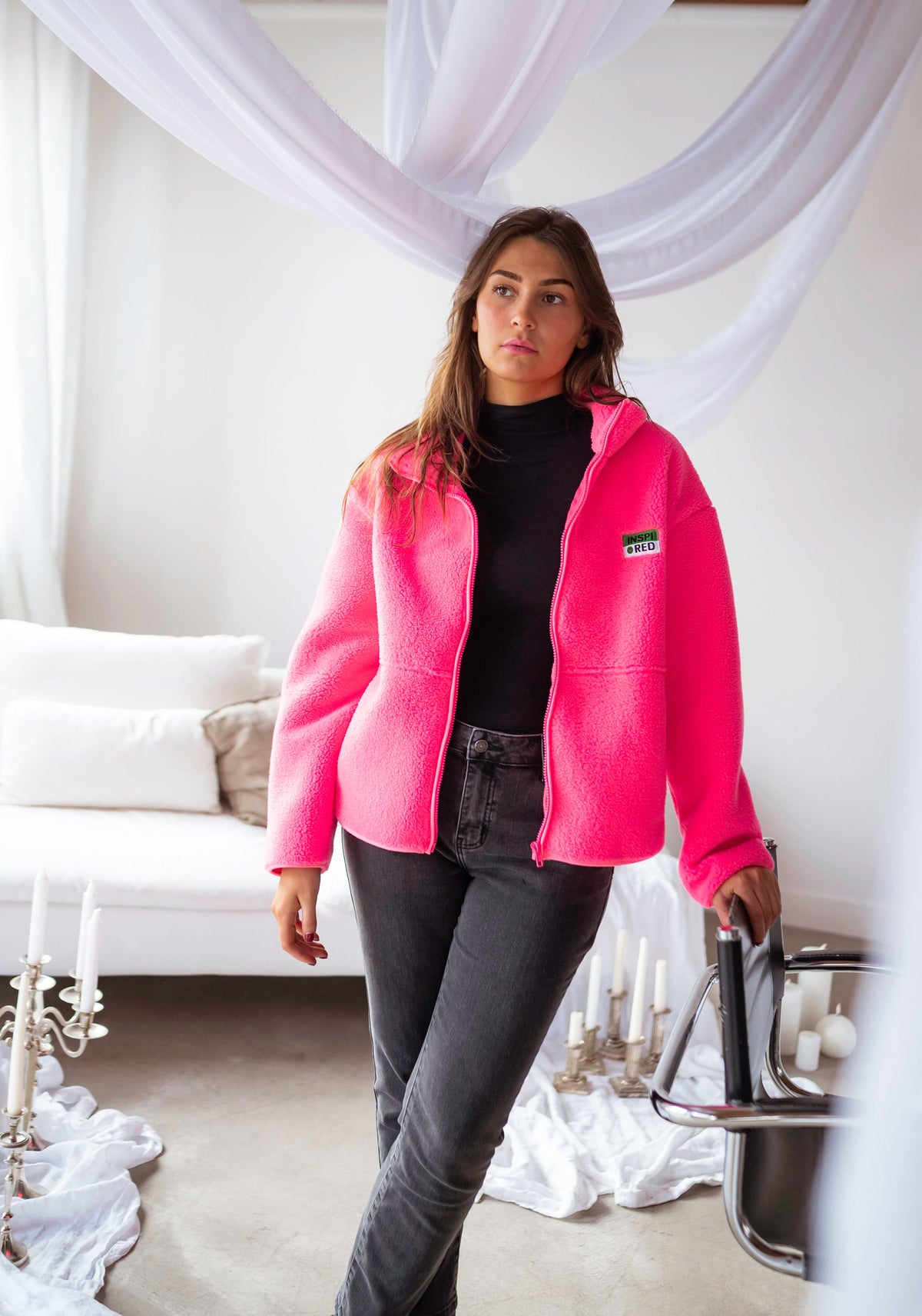 Forro polar Silou rosa
