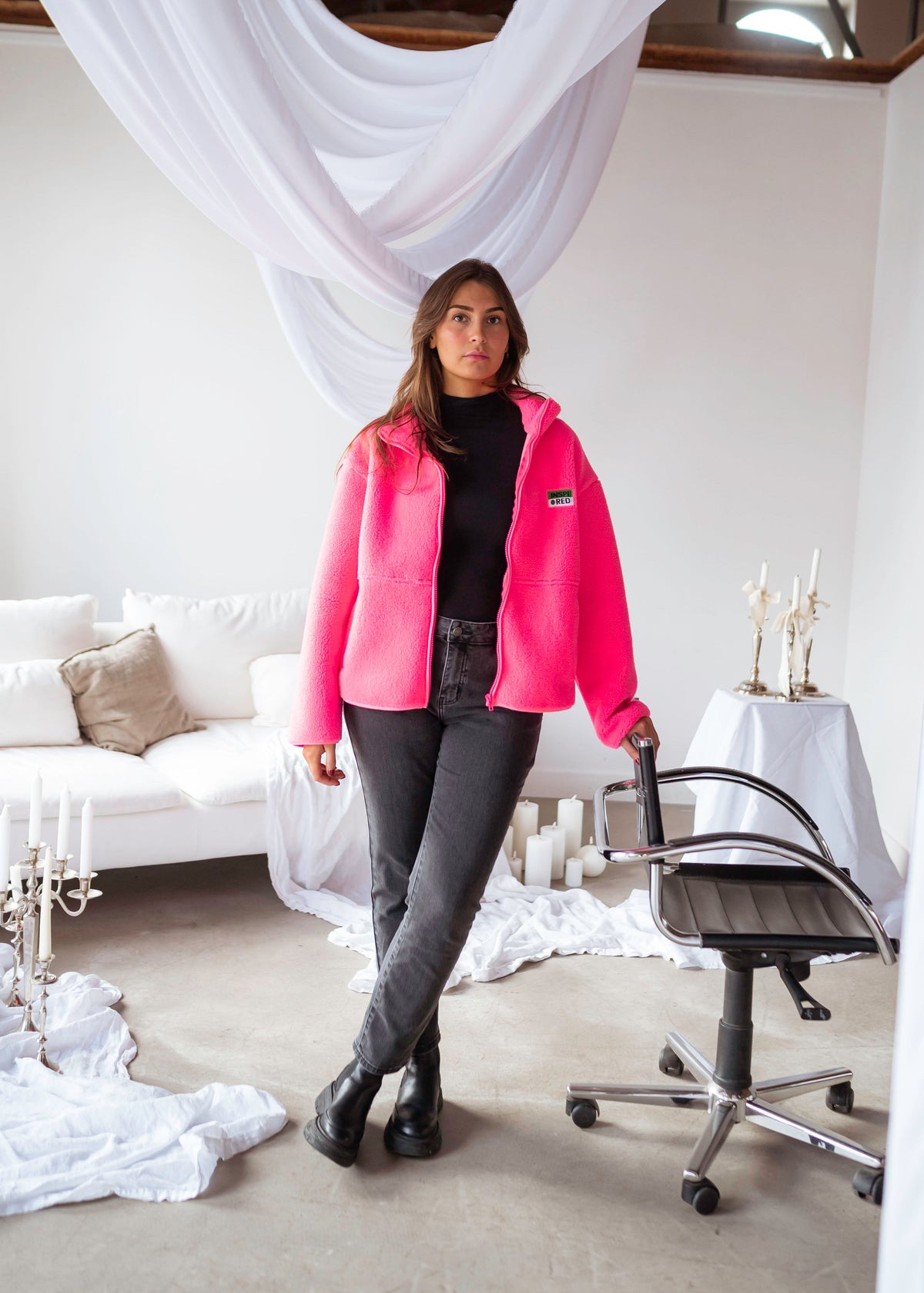 Forro polar Silou rosa