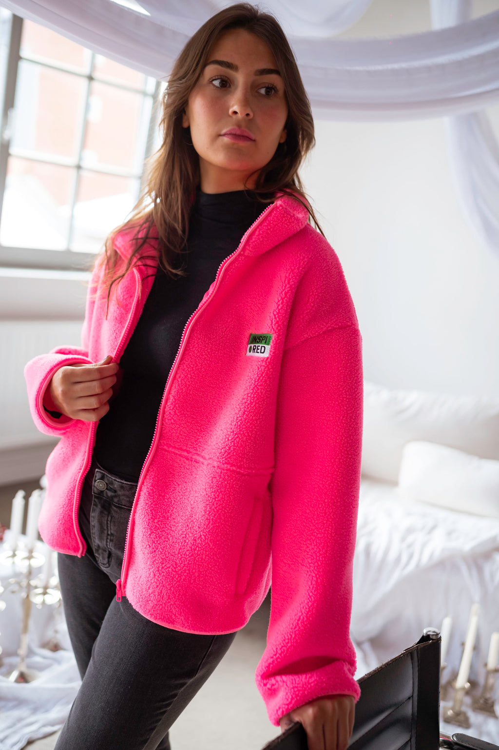 Forro polar Silou rosa