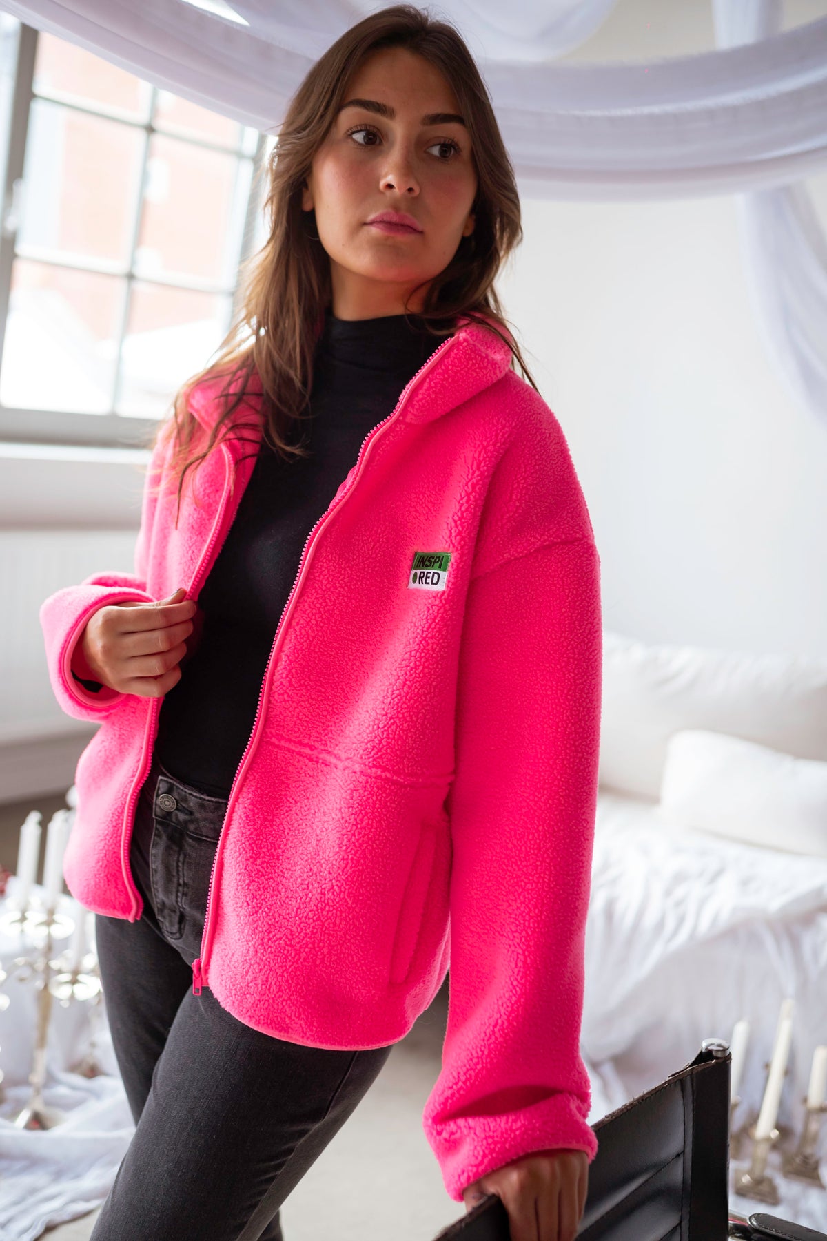 Forro polar Silou rosa