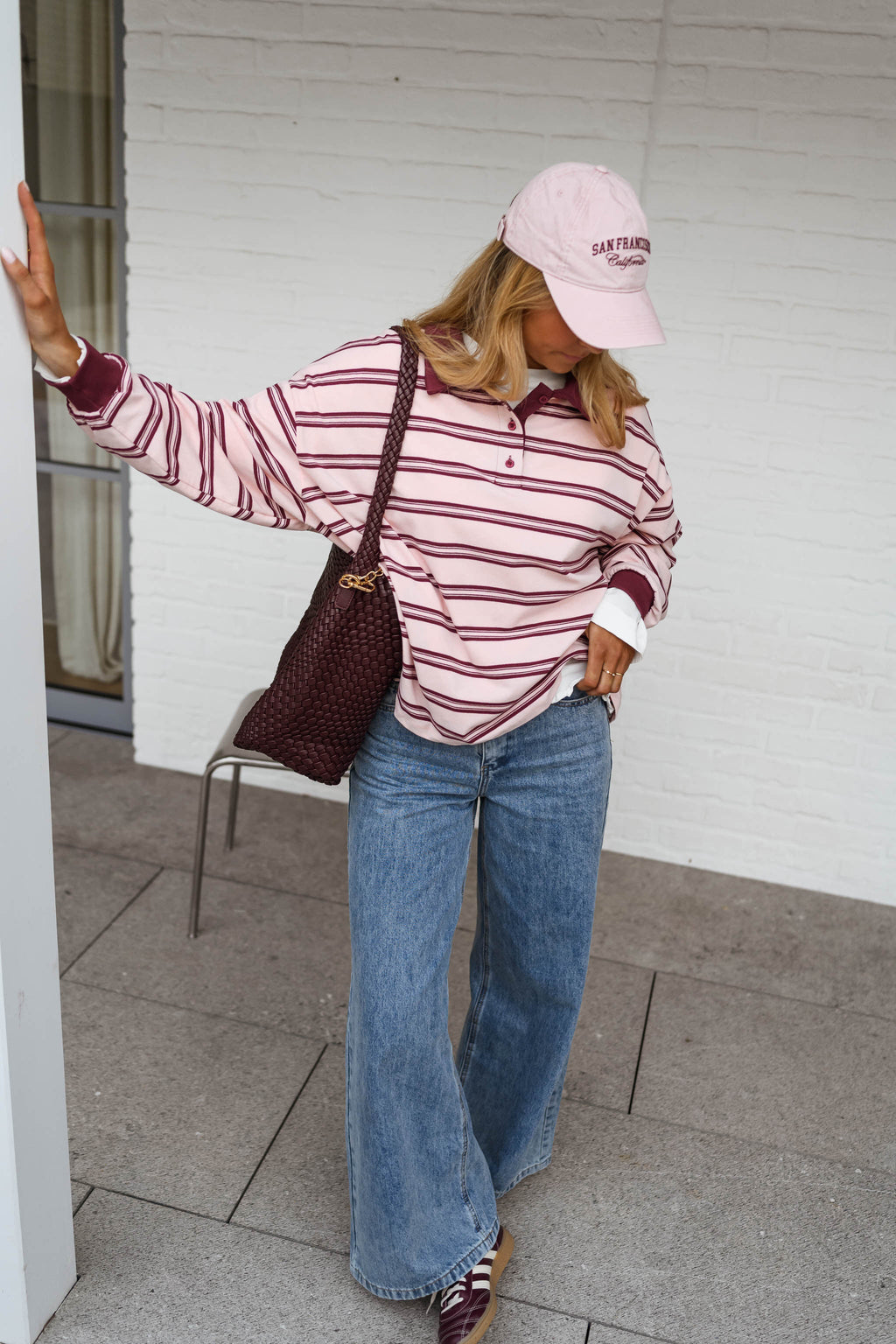 Polo Amilia rosa y burdeos