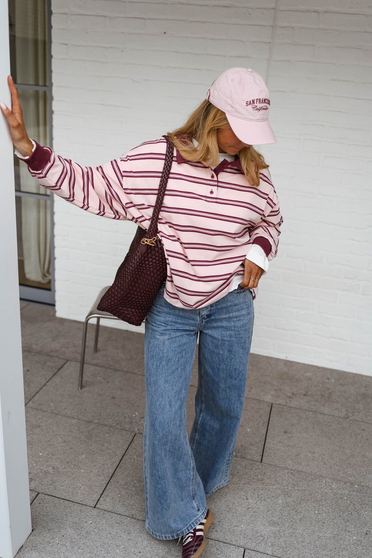 Polo Amilia rosa y burdeos