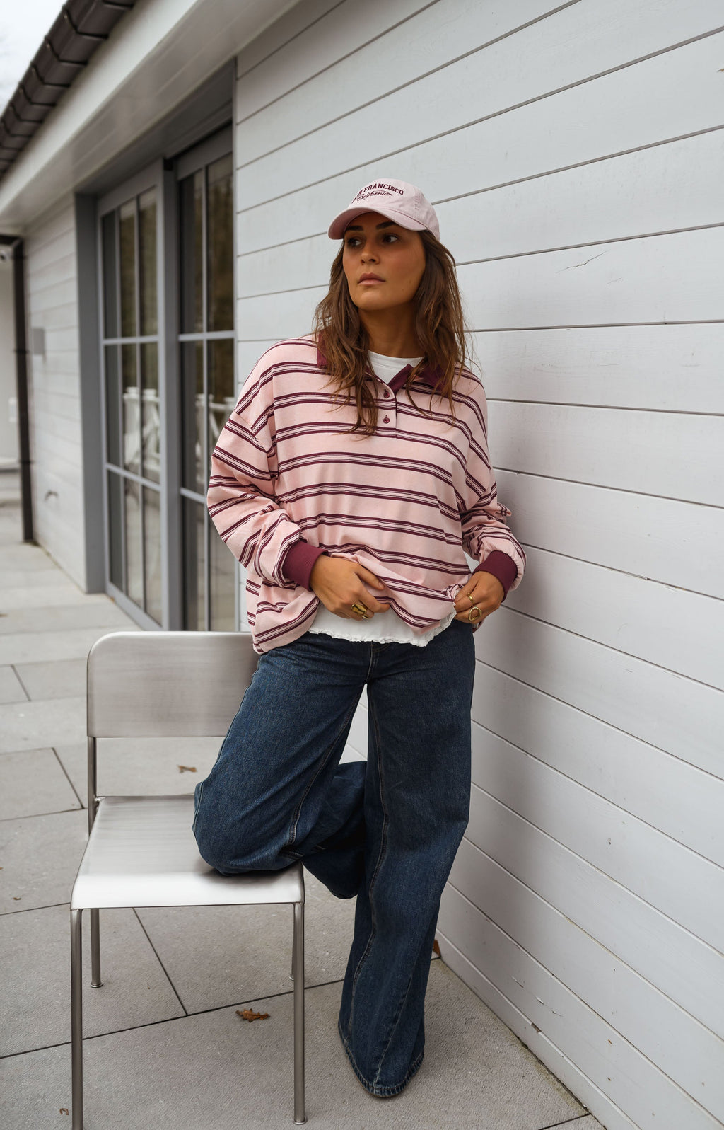 Polo Amilia rosa y burdeos