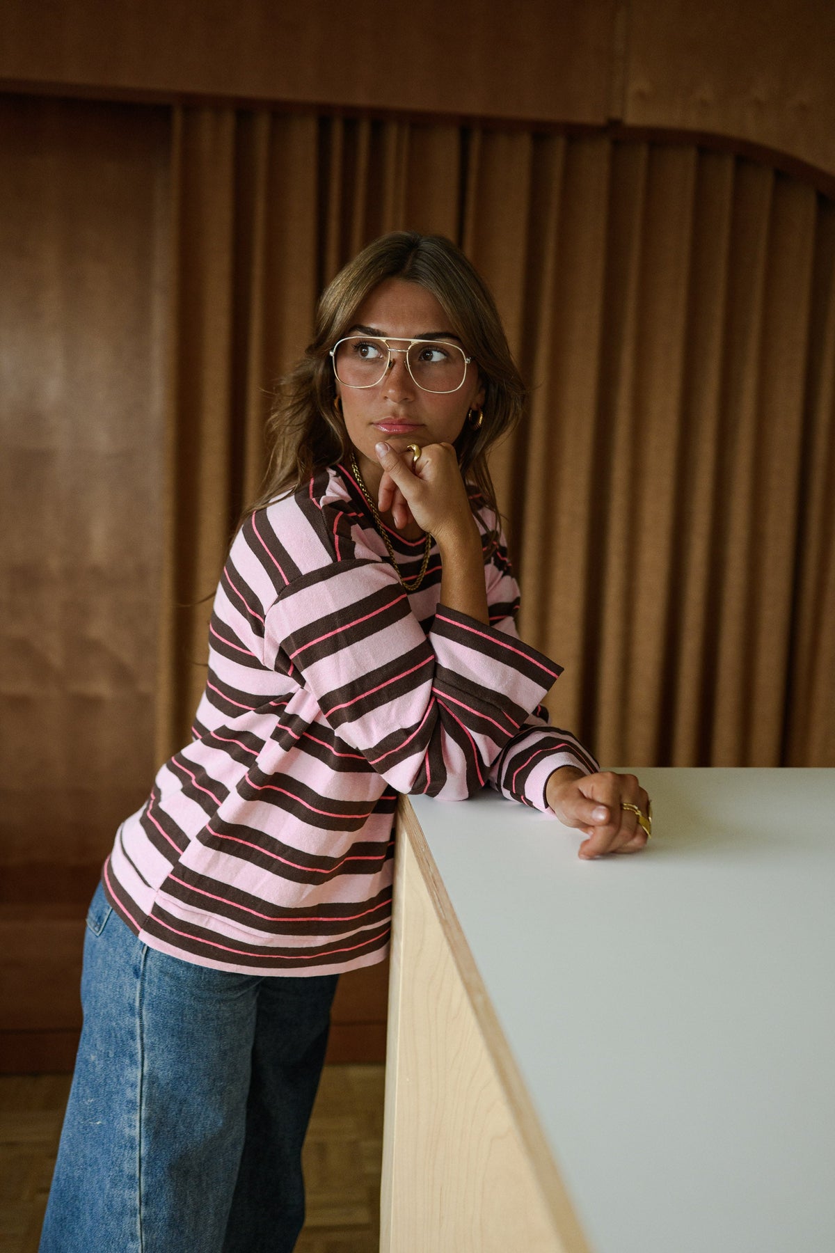 Jersey Alexa rosa de rayas