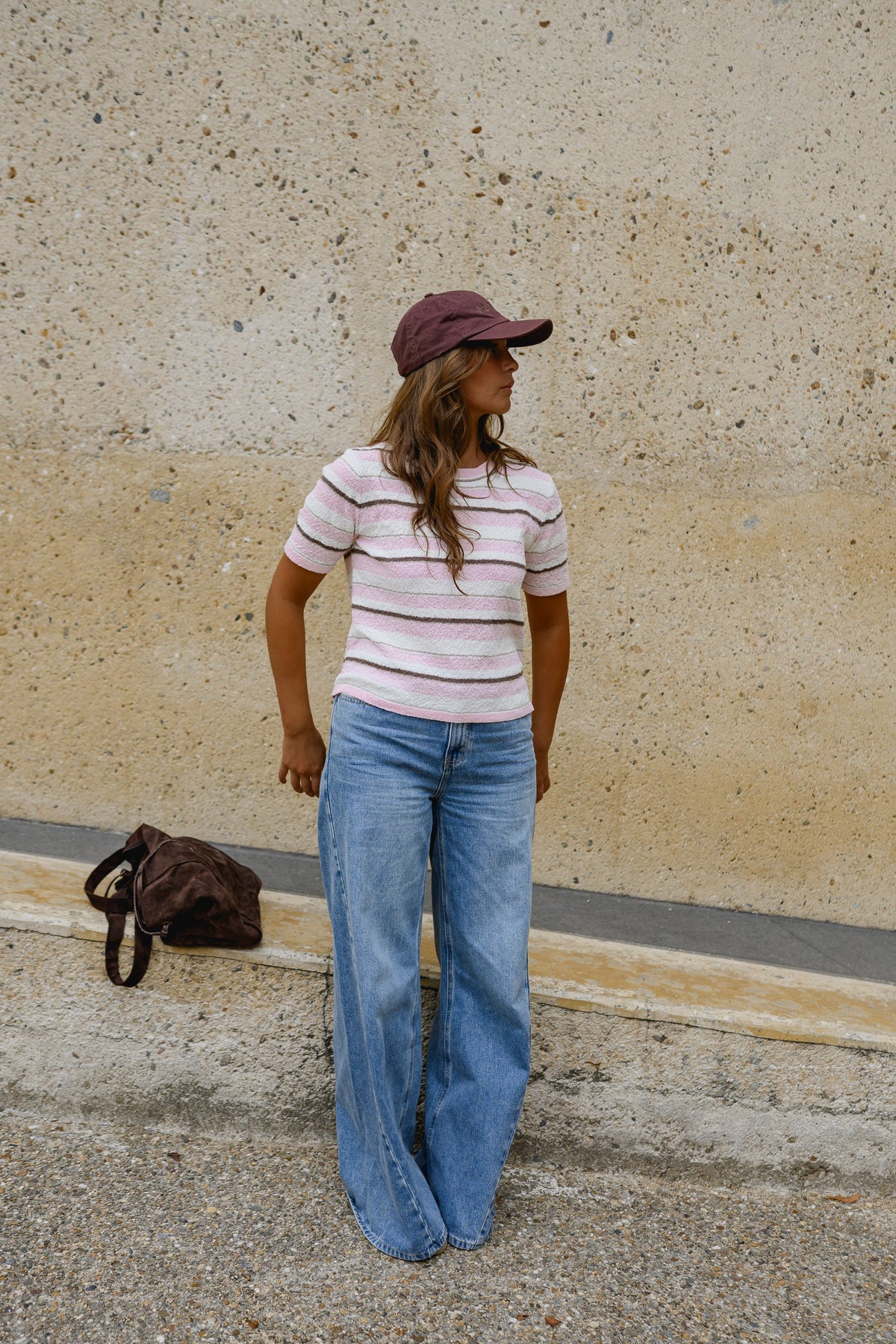 Jersey Angela rosa y marrón