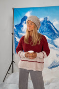 Jersey Bolbi crema y burdeos