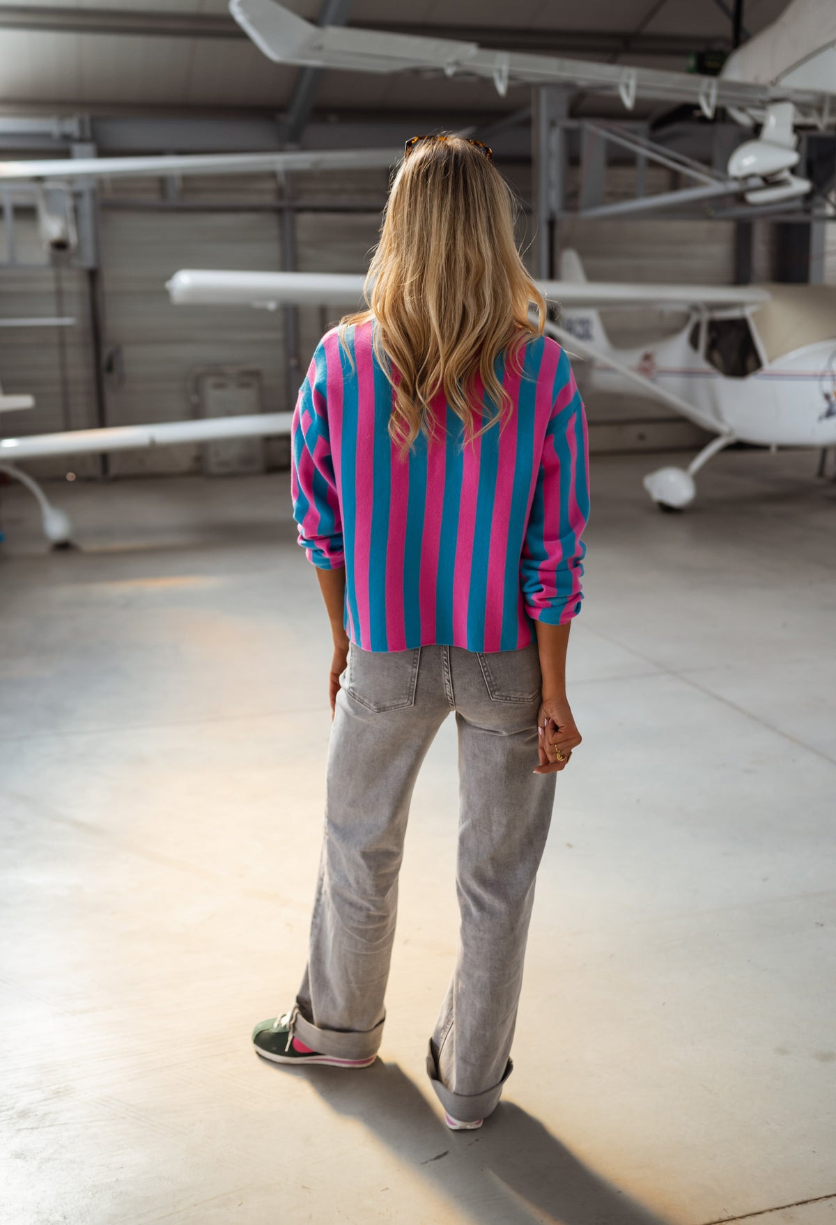Jersey Danaé rosa y azul